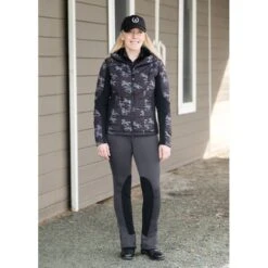 Kerrits Women's Sit Tight Wind Pro Knee Patch Bootcut Tights - Peppercorn 10 Kerrits Women's Sit Tight Wind Pro Knee Patch Bootcut Tights - Peppercorn -The Equestrian Shop 687021 800 800