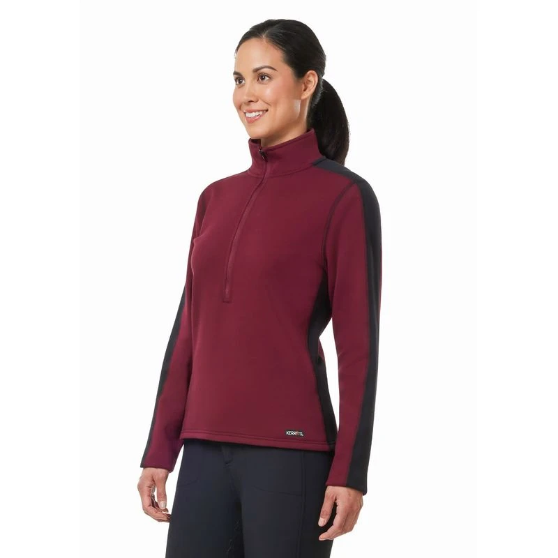Kerrits Women's Muzzle Nuzzle Fleece Half Zip - Sangria 4 Kerrits Women's Muzzle Nuzzle Fleece Half Zip - Sangria - Image 2