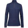 RJ Classics Women's Logan Zip Tech Shirt - Twilight Blue Heather -The Equestrian Shop 691415 800 800