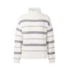 EQL Women's Railway Stripe Sweater - Soft White/Black -The Equestrian Shop 694413 800 800