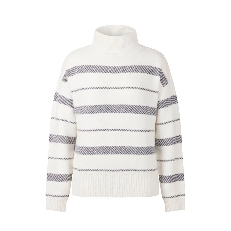 EQL Women's Railway Stripe Sweater - Soft White/Black 3 EQL Women's Railway Stripe Sweater - Soft White/Black