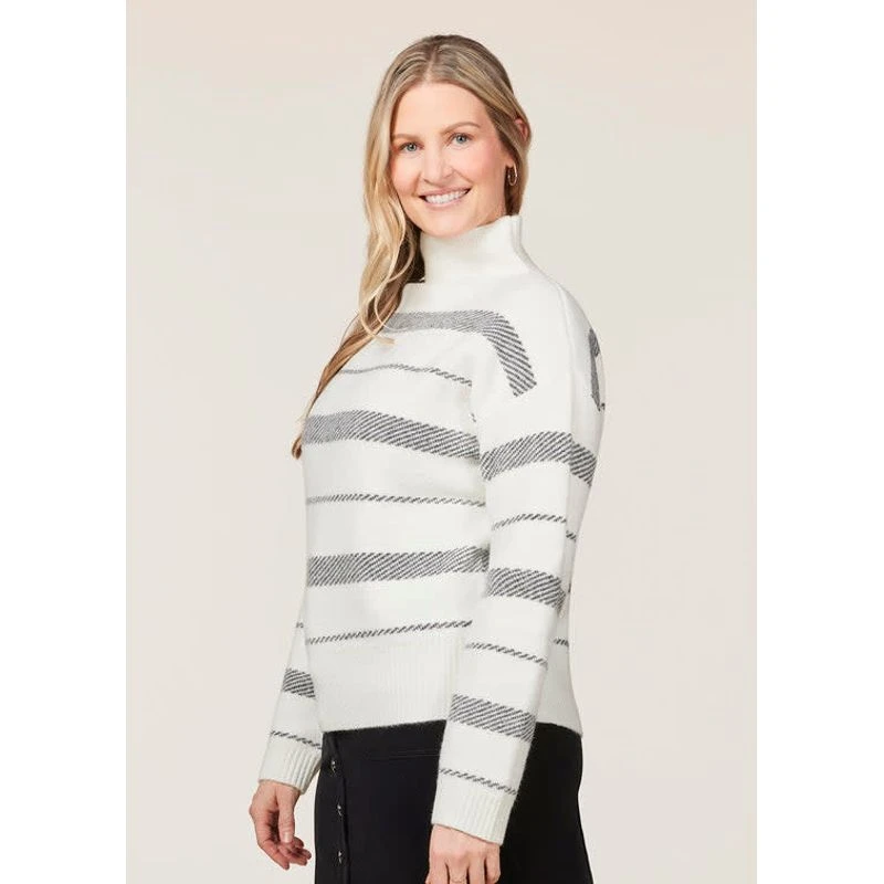 EQL Women's Railway Stripe Sweater - Soft White/Black 5 EQL Women's Railway Stripe Sweater - Soft White/Black - Image 3