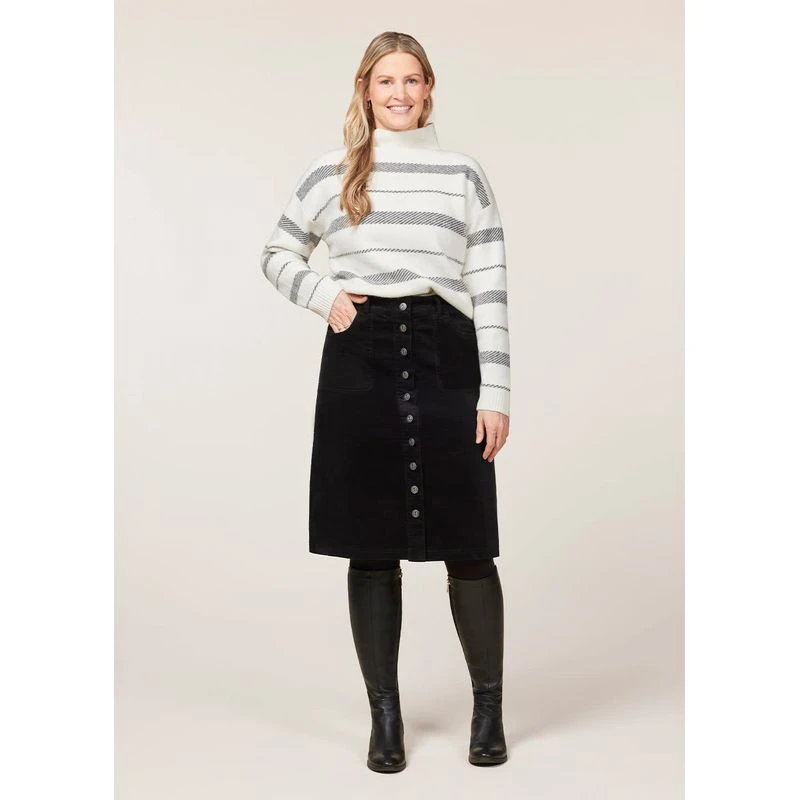 EQL Women's Railway Stripe Sweater - Soft White/Black 7 EQL Women's Railway Stripe Sweater - Soft White/Black - Image 5