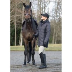 Kerrits Women's Horsey Houndstooth Insulated Parka - Peppercorn Houndstooth/Black 14 Kerrits Women's Horsey Houndstooth Insulated Parka - Peppercorn Houndstooth/Black -The Equestrian Shop 694520 800 800