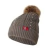 B Vertigo Women's Rosalie Knitted Pom Pom Hat - Major Brown -The Equestrian Shop 697127 800 800