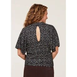 EQL Women's Lexi Cowl Neck Dolman Shirt - Black/ Mixed Bits -The Equestrian Shop 698312 800 800