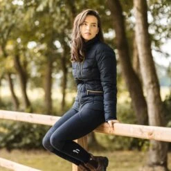 Horze Women's Kiara Padded Jacket - Dark Navy -The Equestrian Shop 698954 800 800