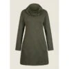 EQL Women's Textured Cowl Neck Dress - Evergreen -The Equestrian Shop 700541 800 800