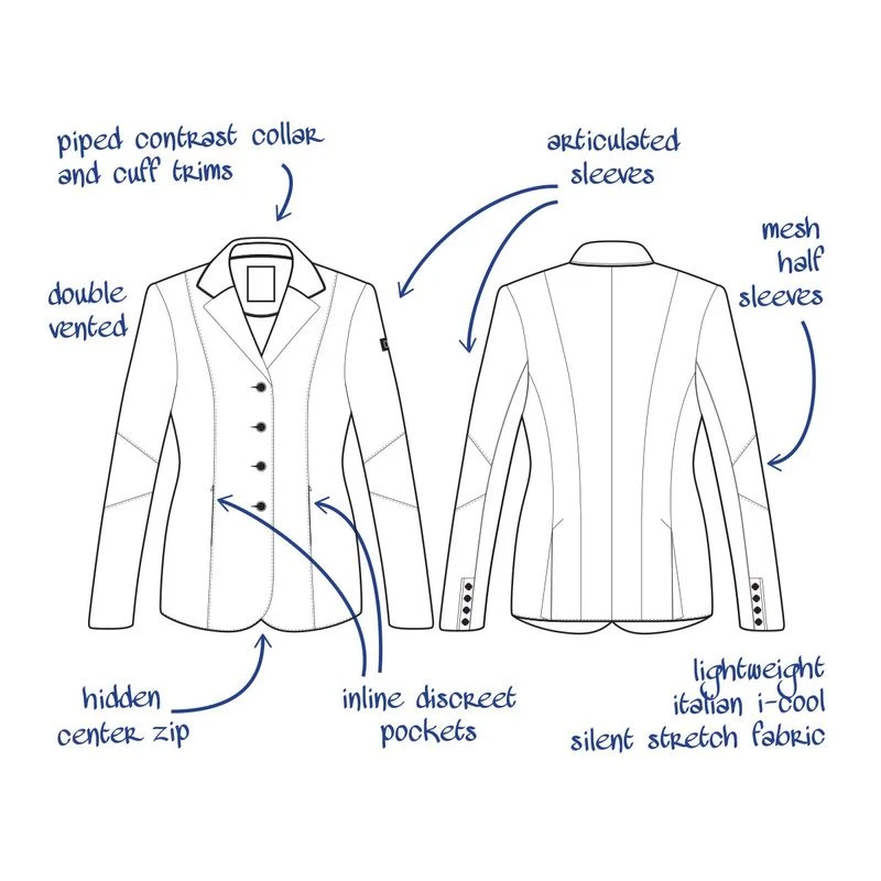 Tredstep Women's Solo Vision Competition Coat - Burgundy 6 Tredstep Women's Solo Vision Competition Coat - Burgundy - Image 4