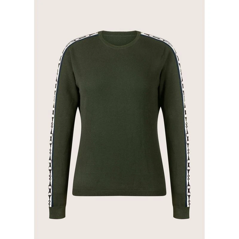 EQL Women's Snaffle Stripe Sweater - Hunter/Navy 3 EQL Women's Snaffle Stripe Sweater - Hunter/Navy