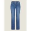 EQL Women's In Motion Button Fly Straight Leg Jeans - Light Wash -The Equestrian Shop 711613 800 800